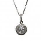 0.55 Cts. 14K White Gold Diamond Miracle Pendant With Halo